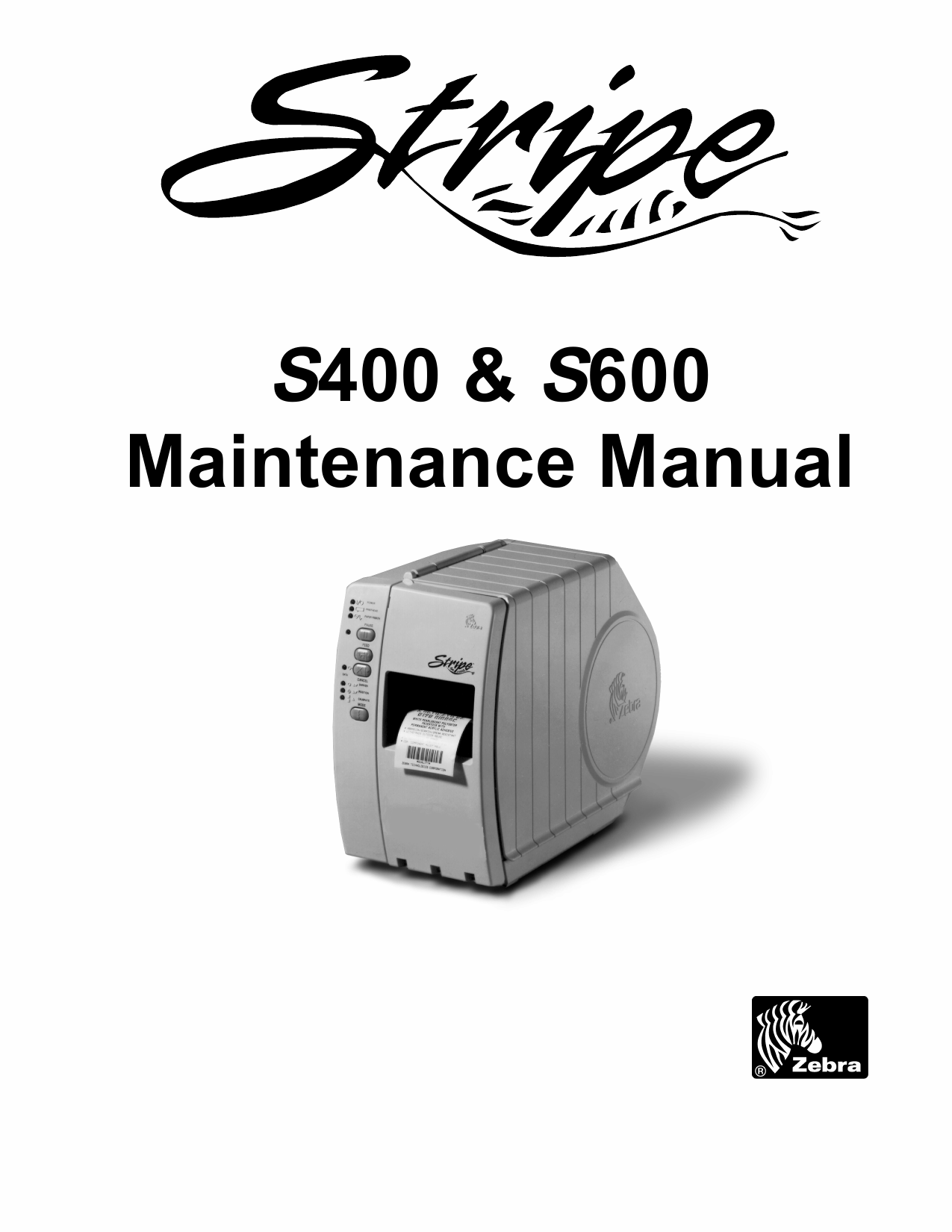 Zebra Label S400 S600 Maintenance Service Manual-1